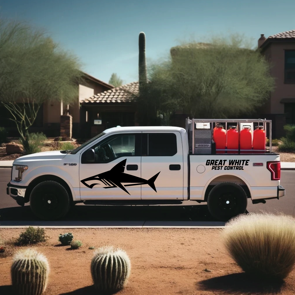 Great White Pest Control Service Truck