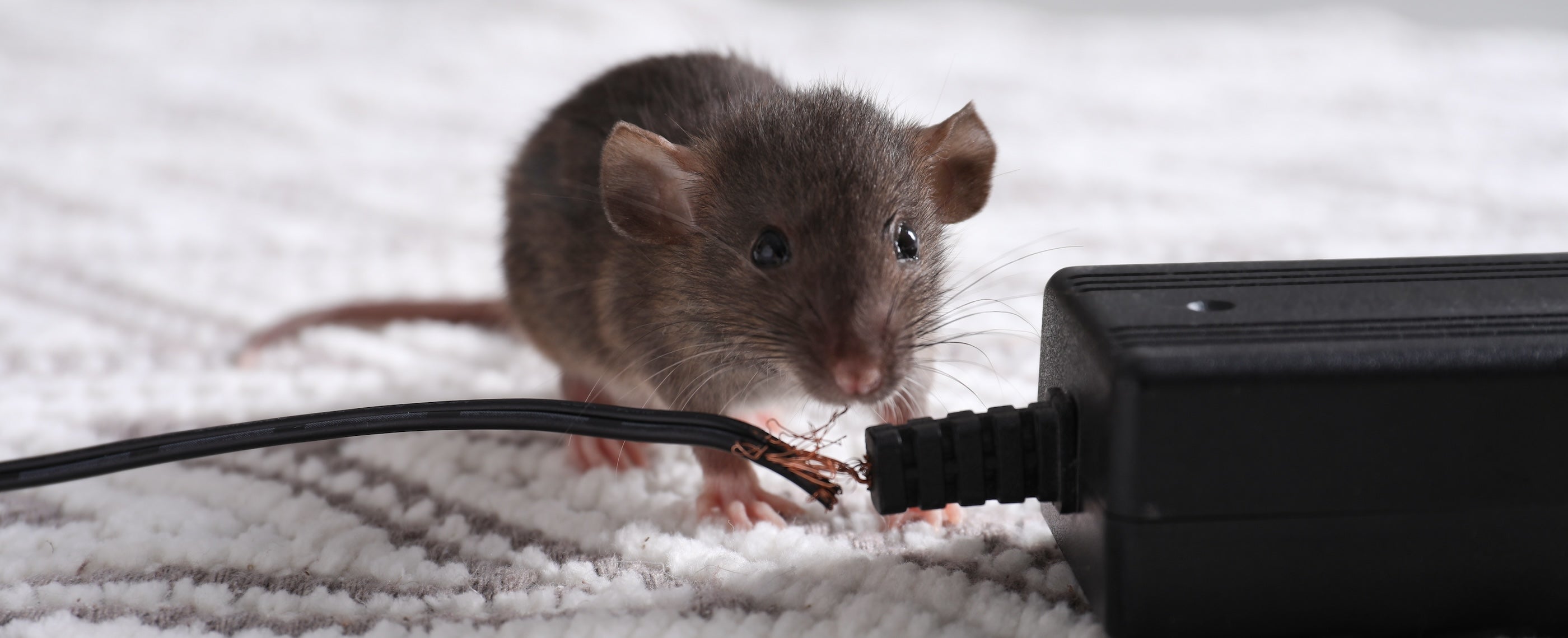 Great White Pest Control Mouse Eating Through Cable Image